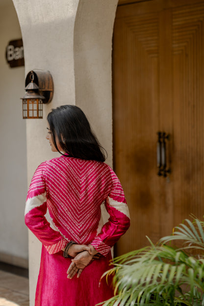 Rani Pink Gajji Silk Co-ord Set