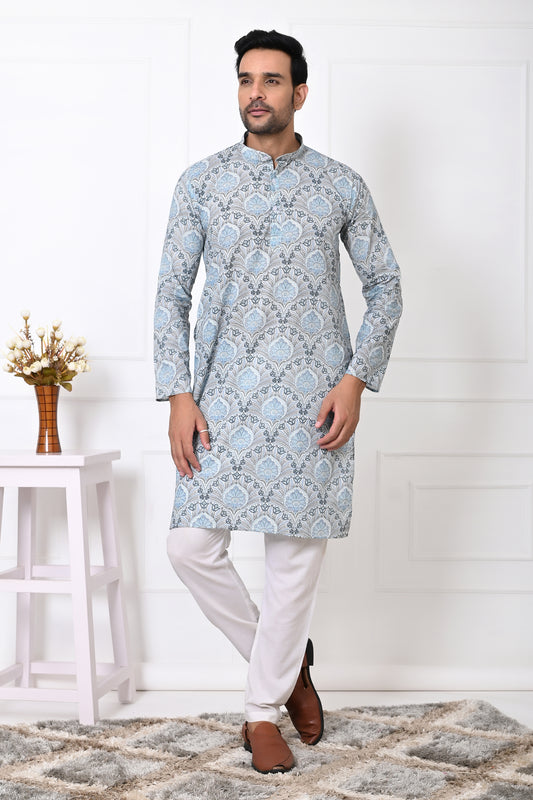 Icy Floral Long Kurta