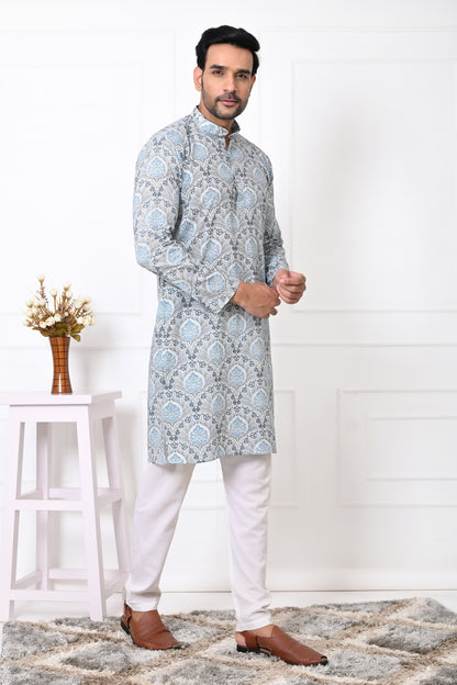 Icy Floral Long Kurta