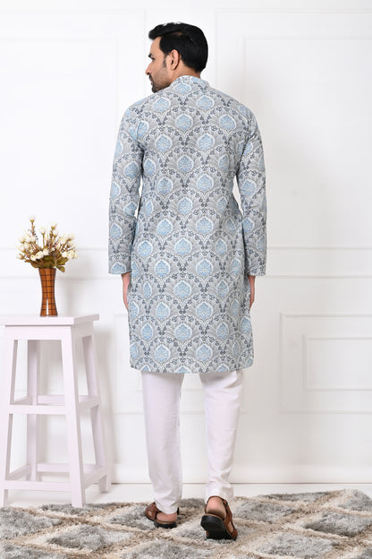 Icy Floral Long Kurta