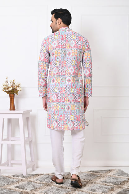 Rajwadi Muticolor Long kurta