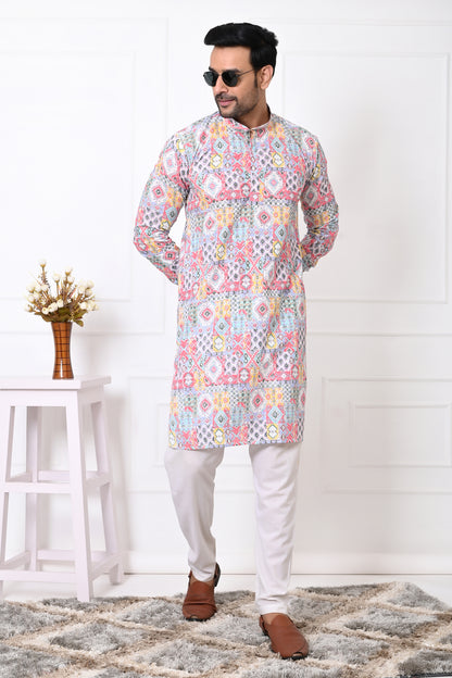 Rajwadi Muticolor Long kurta