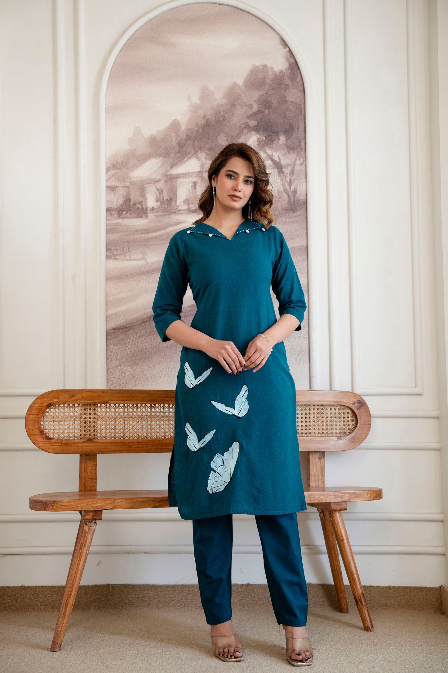 TEAL WHISPERS CO-ORD SET