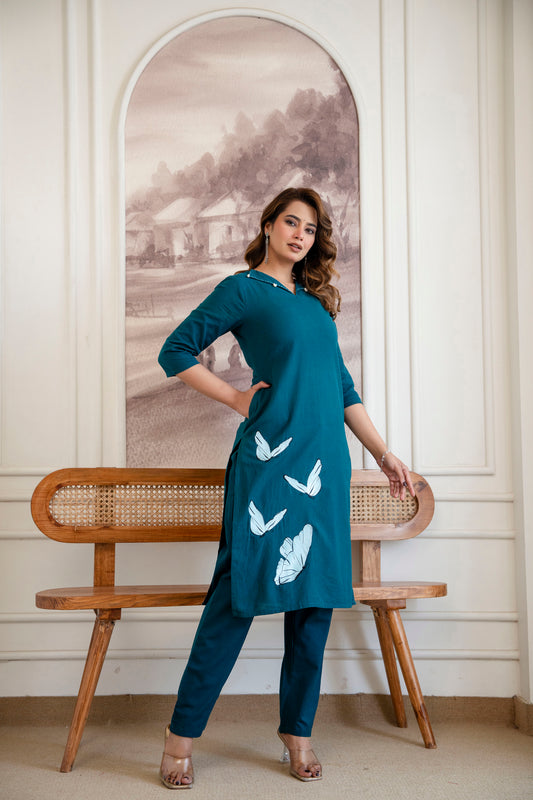 TEAL WHISPERS CO-ORD SET