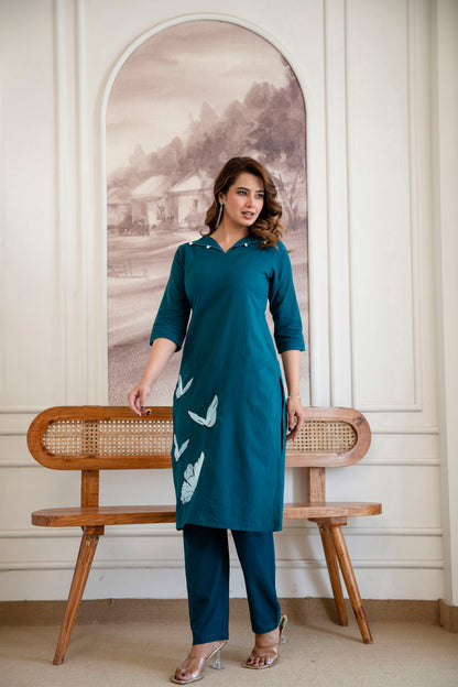 TEAL WHISPERS CO-ORD SET