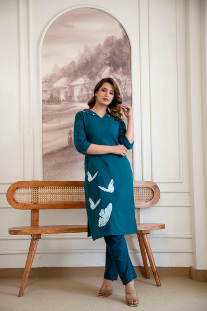 TEAL WHISPERS CO-ORD SET