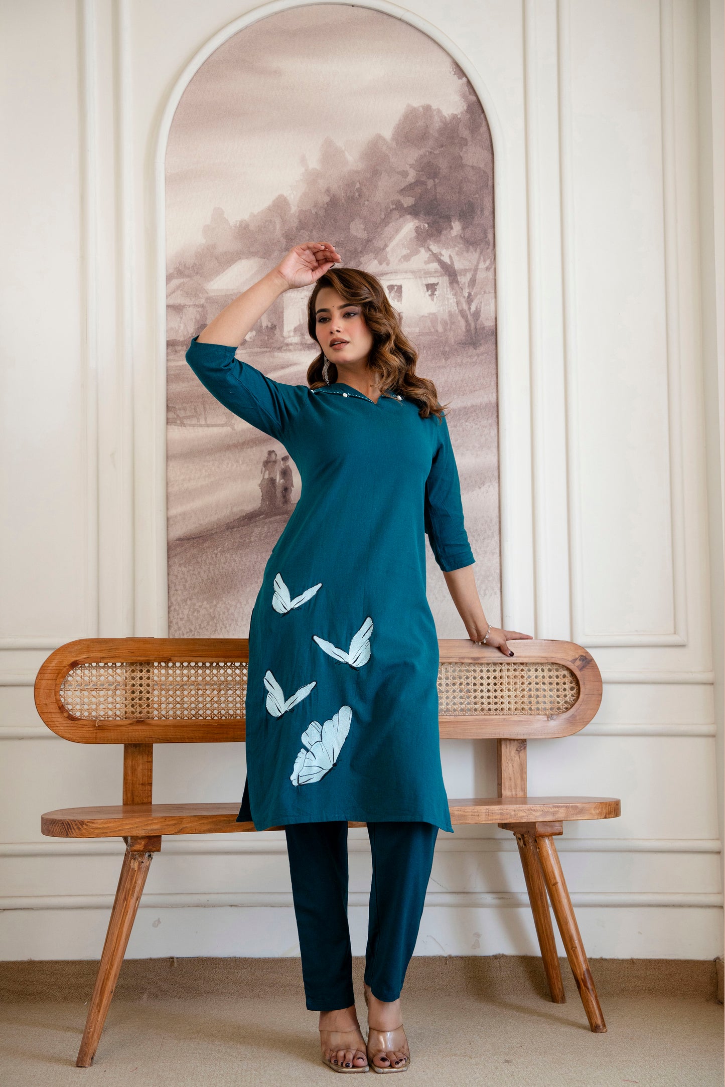 TEAL WHISPERS CO-ORD SET