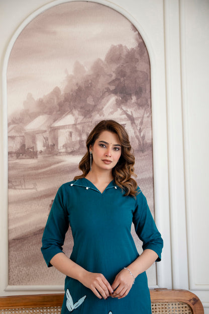 TEAL WHISPERS CO-ORD SET