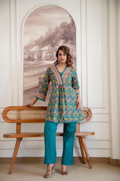 MEHER GUL GREEN CO-ORD SET