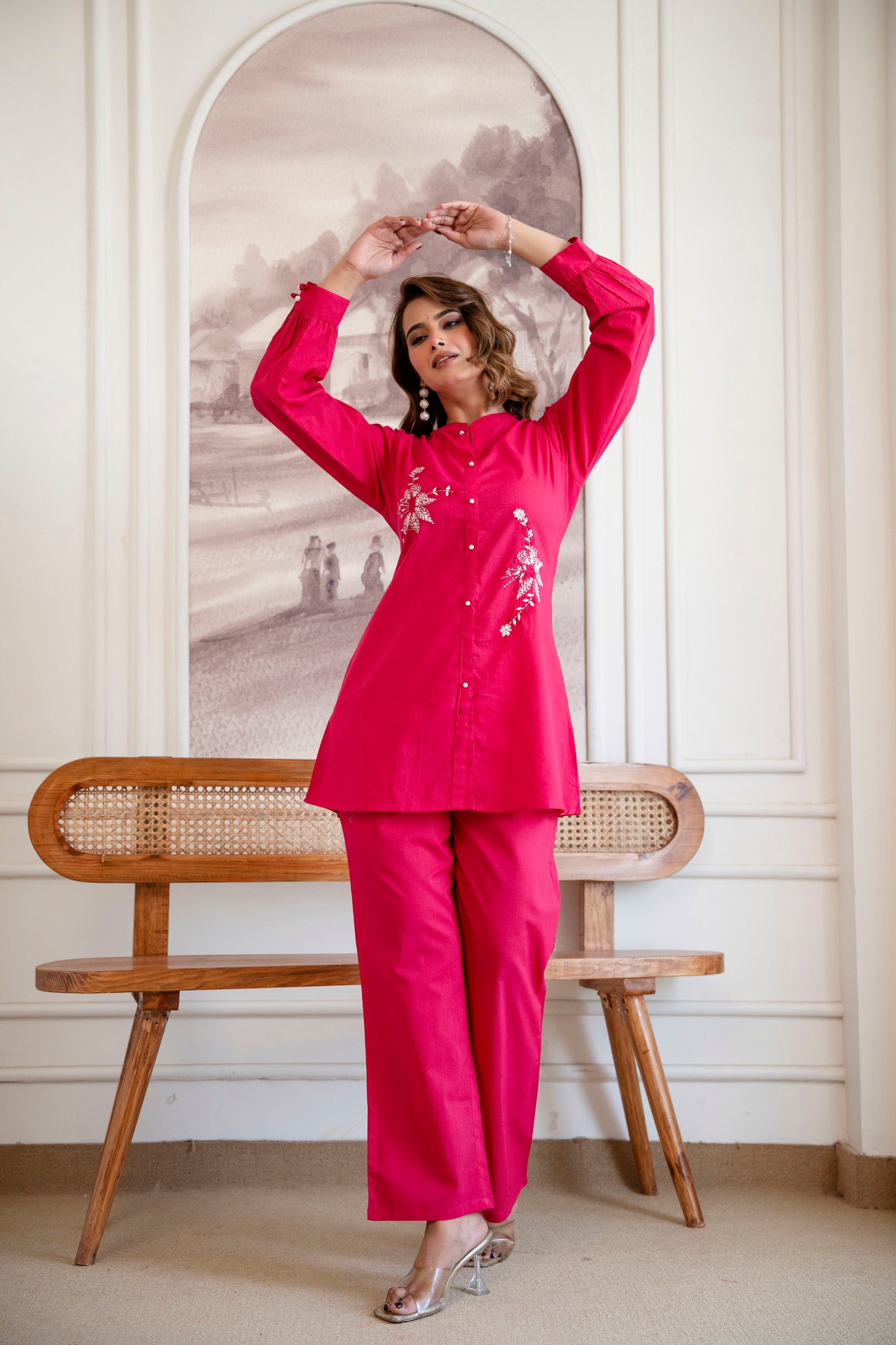 GULABI MUSE COTTON CO-ORD SET