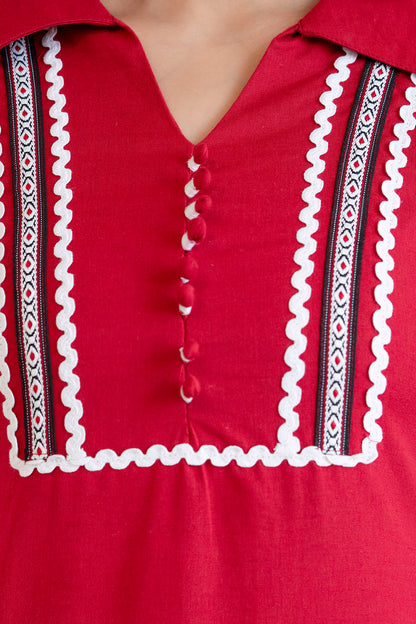 RIVAAZ RED CO-ORD SET