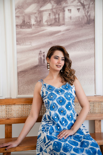 Indigo Drop Cambric Co-ord Set