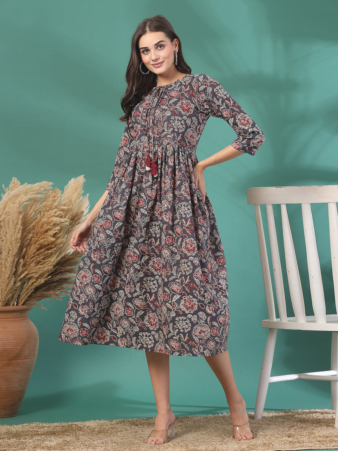 Floral Breeze Tassel Kurti