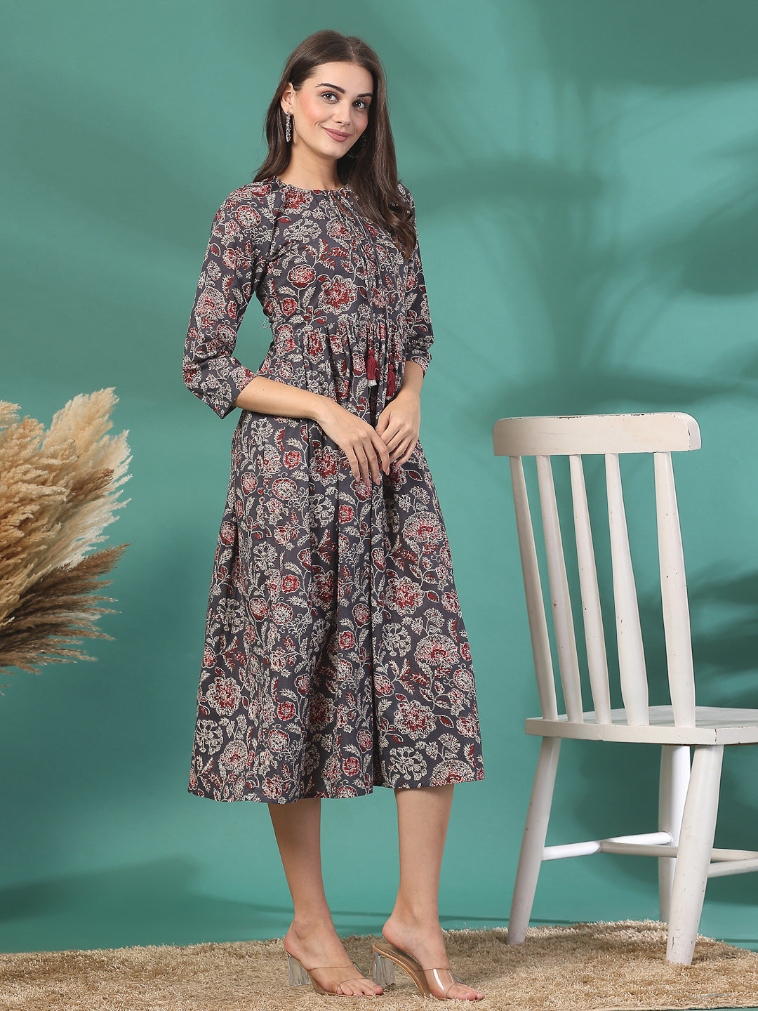 Floral Breeze Tassel Kurti