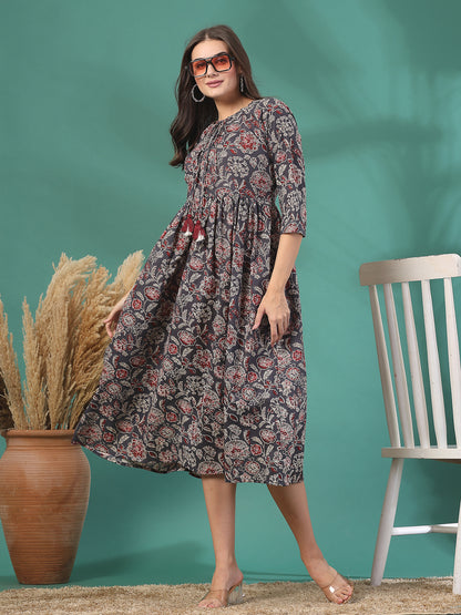 Floral Breeze Tassel Kurti