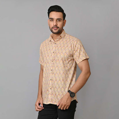 Zig Zag Multicolor Printed Half Sleeves Shirt